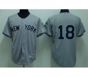 New York Yankees #18 Damon 2009 world series patchs grey