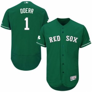 Men\'s Majestic Boston Red Sox #1 Bobby Doerr Green Celtic Flexbase Authentic Collection MLB Jersey