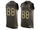 Mens Nike Indianapolis Colts #88 Marvin Harrison Limited Green Salute to Service Tank Top NFL Jersey