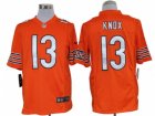 Nike Chicago Bears #13 Johnny Knox Orange Game Jerseys