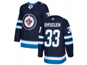 Youth Adidas Winnipeg Jets #33 Dustin Byfuglien Navy Blue Home Authentic Stitched NHL Jersey