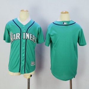 Youth Seattle Mariners Blank Green Cool Base Stitched MLB Jerse