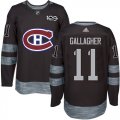 Montreal Canadiens #11 Brendan Gallagher Black 1917-2017 100th Anniversary Stitched NHL Jersey