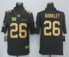 Nike Giants #26 Saquon Barkleyn Anthracite Gold Salute To Service Limited Jersey