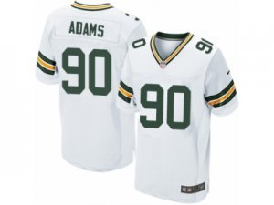 Mens Nike Green Bay Packers #90 Montravius Adams Elite White NFL Jersey