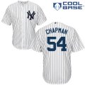 Men's Majestic New York Yankees #54 Aroldis Chapman Replica White Home MLB Jersey