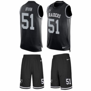 Mens Nike Oakland Raiders #51 Bruce Irvin Limited Black Tank Top Suit NFL Jersey