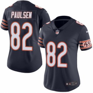 Women\'s Nike Chicago Bears #82 Logan Paulsen Limited Navy Blue Rush NFL Jersey