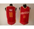 nba fans houston rockets #11 yao ming swingman red