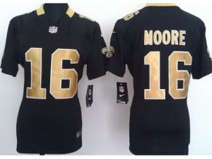 Nike Women New Orleans Saints #16 Lance Moore Black Jerseys