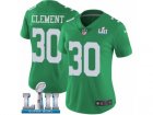 Women Nike Philadelphia Eagles #30 Corey Clement Limited Green Rush Vapor Untouchable Super Bowl LII NFL Jersey