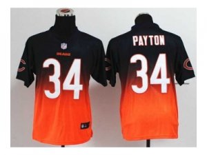 Nike jerseys chicago bears #34 walter payton black-orange[Elite II drift fashion]