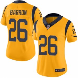 Women\'s Nike Los Angeles Rams #26 Mark Barron Limited Gold Rush NFL Jersey