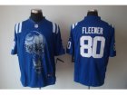 Nike NFL New York Giants #80 Victor Cruz Blue Jerseys (Helmet Tri-Blend Limited)