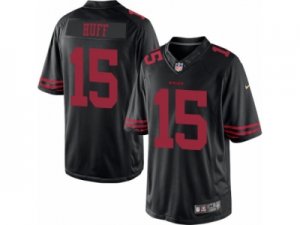 Mens Nike San Francisco 49ers #15 Josh Huff Limited Black NFL Jersey