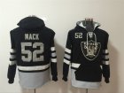 Oakland Raiders #52 Khalil Mack Black All Stitched Hooded Sweatshirt