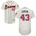 Men's Majestic Atlanta Braves #43 Jhoulys Chacin Cream Flexbase Authentic Collection MLB Jersey