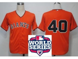 2012 world series mlb san francisco giants #40 bumgarner orange