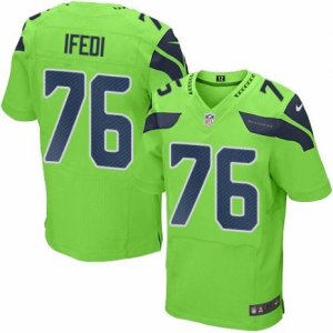 Nike Seattle Seahawks #76 Germain Ifedi Green Mens Stitched NFL Elite Rush Jersey