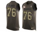 Mens Nike New York Giants #76 D.J. Fluker Limited Green Salute to Service Tank Top NFL Jersey