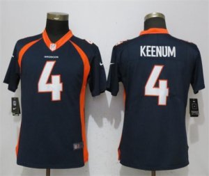 Nike Broncos #4 Case Keenum Navy Women Vapor Untouchable Limited Jersey