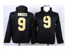 Nike jerseys new orleans saints #9 drew brees black[pullover hooded sweatshirt]