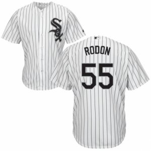 Men\'s Majestic Chicago White Sox #55 Carlos Rodon Authentic White Home Cool Base MLB Jersey