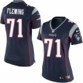 Women's Nike New England Patriots #71 Cameron Fleming Limited Navy Blue Team Color NFL Jersey