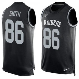 Nike Oakland Raiders #86 Lee Smith Black Team Color Men Stitched NFL Limited Tank Top Jersey