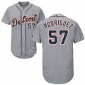 Men's Majestic Detroit Tigers #57 Francisco Rodriguez Grey Flexbase Authentic Collection MLB Jersey