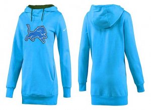 Women Detroit Lions Logo Pullover Hoodie-085