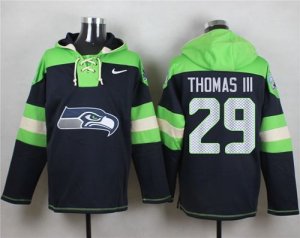 Nike Seattle Seahawks #29 Earl Thomas III Steel Blue Player Pullover Hoodie