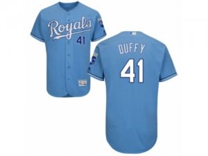 Mens Majestic Kansas City Royals #41 Danny Duffy Light Blue Flexbase Authentic Collection MLB Jersey