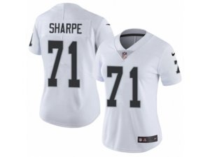 Women Nike Oakland Raiders #71 David Sharpe Vapor Untouchable Limited White NFL Jersey