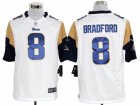 Nike st. louis rams #8 sam bradford white Game Jerseys