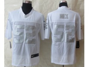 Nike Oakland Raiders #52 Mack Platinum White Jerseys(Game)