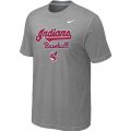 Nike MLB Cleveland Indians 2014 Home Practice T-Shirt - Light Grey