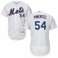 Men's Majestic New York Mets #54 Stolmy Pimentel White Flexbase Authentic Collection MLB Jersey