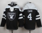 Nike Oakland Raiders #4 Derek Carr Black Player Pullover Hoodie