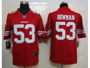Nike NFL San Francisco 49ers #53 Navorro Bowman Grey red jerseys[Limited]