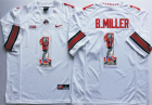 Ohio State Buckeyes 1 B.Miller White Portrait Number College Jersey