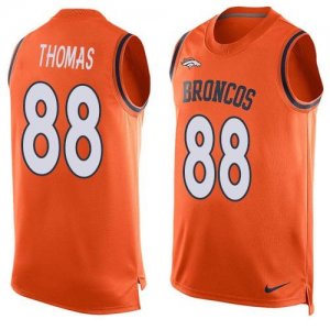 Nike Denver Broncos #88 Demaryius Thomas Orange Team Color Men Stitched NFL Limited Tank Top Jersey