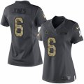 Women's Nike Dallas Cowboys #6 Chris Jones Limited Black 2016 Salute to Service NFL Jersey