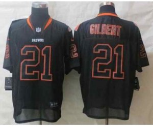 Nike jerseys cleveland browns #21 gilbert black[Elite lights out]