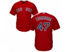 Mens Majestic Boston Red Sox #47 Tyler Thornburg Replica Red Alternate Home Cool Base MLB Jersey