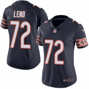 Women\'s Nike Chicago Bears #72 Charles Leno Limited Navy Blue Rush NFL Jersey