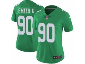 Women Nike Philadelphia Eagles #90 Marcus Smith II Limited Green Rush NFL Jersey