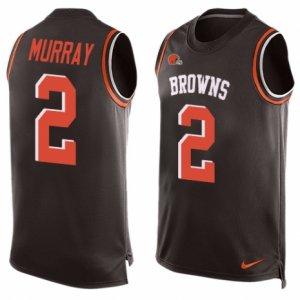 Mens Nike Cleveland Browns #2 Patrick Murray Limited Brown Player Name & Number Tank Top NFL Jersey