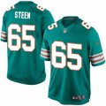 Mens Nike Miami Dolphins #65 Anthony Steen Limited Aqua Green Alternate NFL Jersey