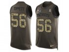 Mens Nike New England Patriots #56 Andre Tippett Limited Green Salute to Service Tank Top NFL Jersey